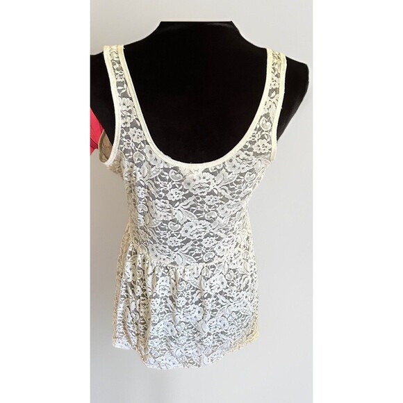 Aeropostale Sheer Lace Babydoll Tank Size Large - Picture 3 of 7